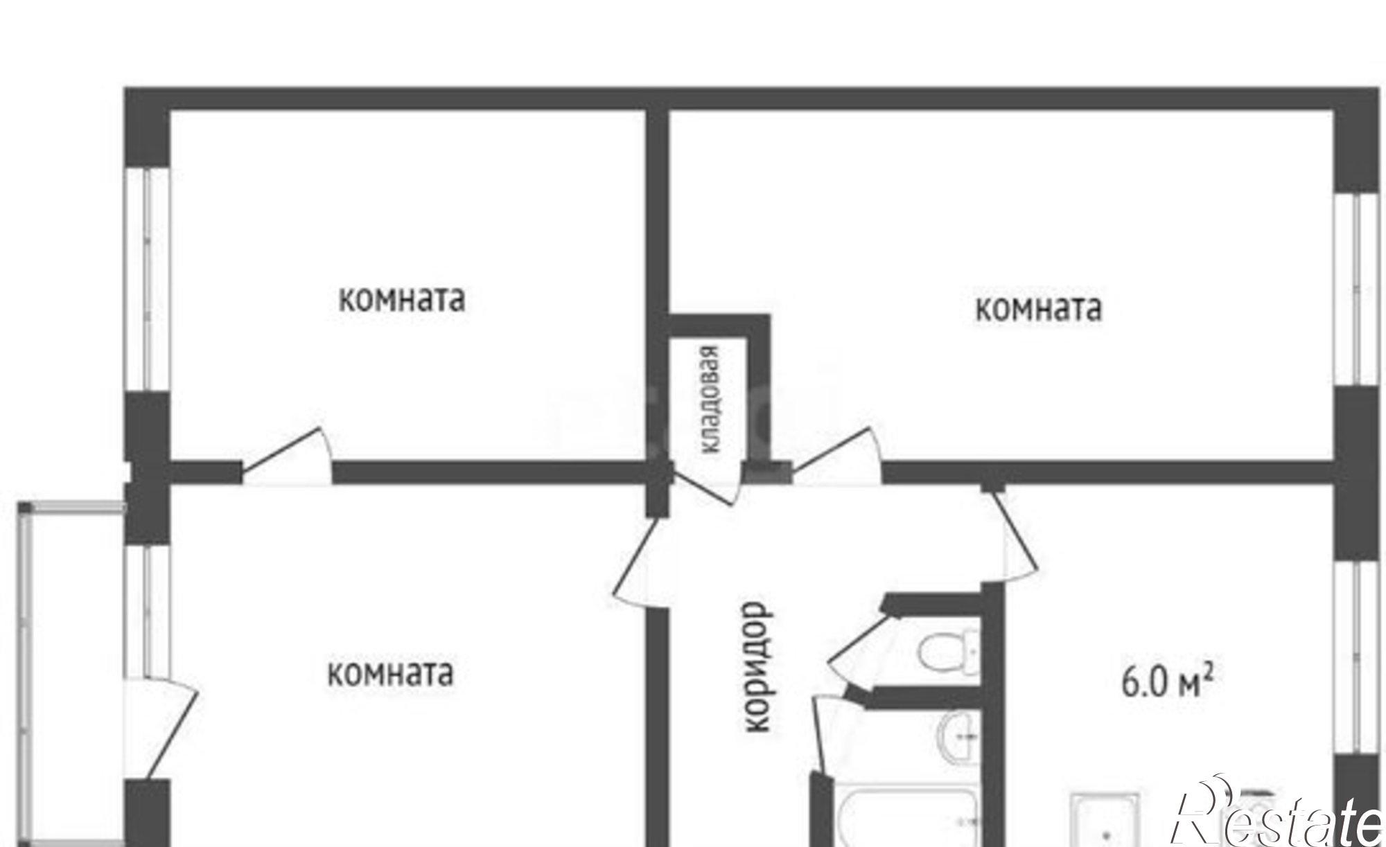 Купить квартиру за 5 300 000 рублей на улица Остужева, 7