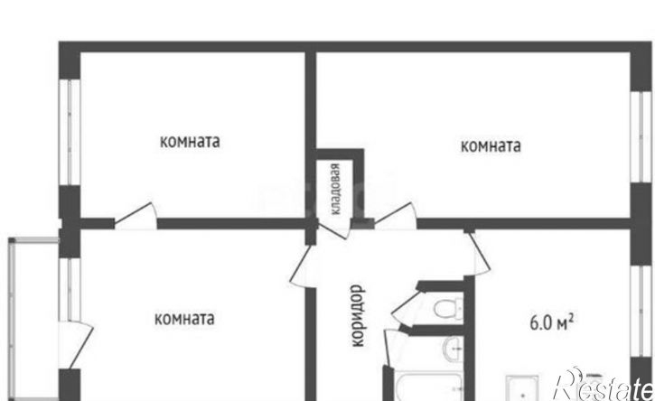 3-комн квартира улица Остужева, 7,  д. 7