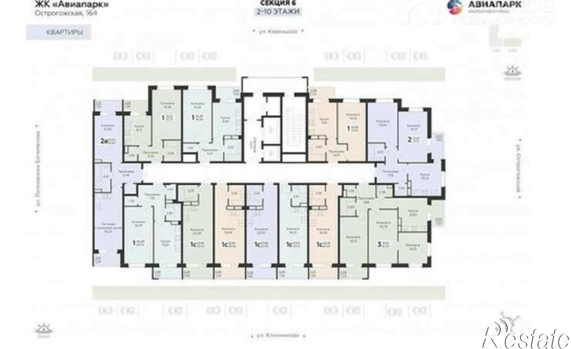 Купить квартиру за 5 309 550 рублей на Острогожская улица, 156/1