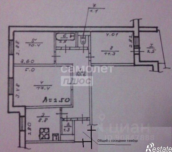 3-комн квартира ул Маршала Жукова, 3,  д. 3