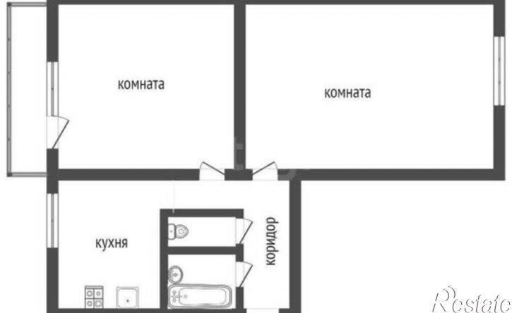 2-комн квартира Острогожская улица, 156/1,  д. 156/1