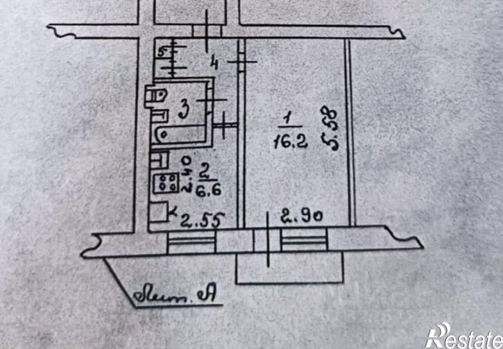 1-комн квартира улица Писарева, 5А,  д. 5А