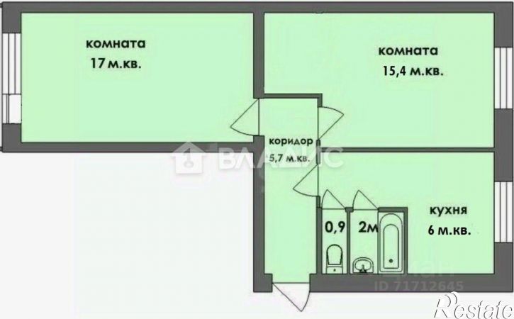 2-комн квартира улица Космонавта Комарова, 5,  д. 5