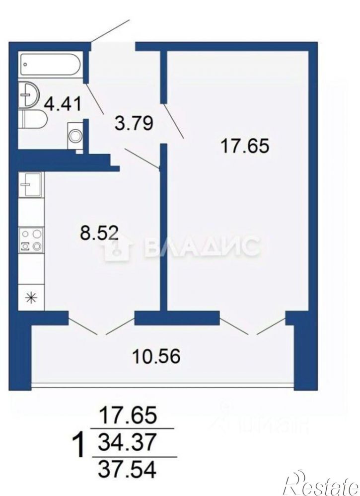 1-комн квартира улица 9 Января, 68/1 к1,  д. 68/1 к1