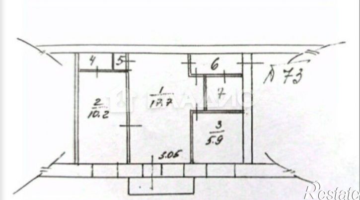 2-комн квартира улица Космонавтов, 22,  д. 22