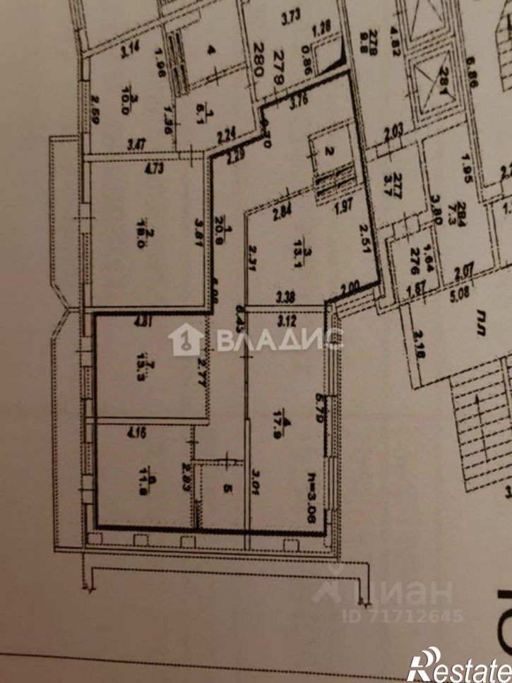 3-комн квартира Воронеж, Ольховый переулок, 9Б