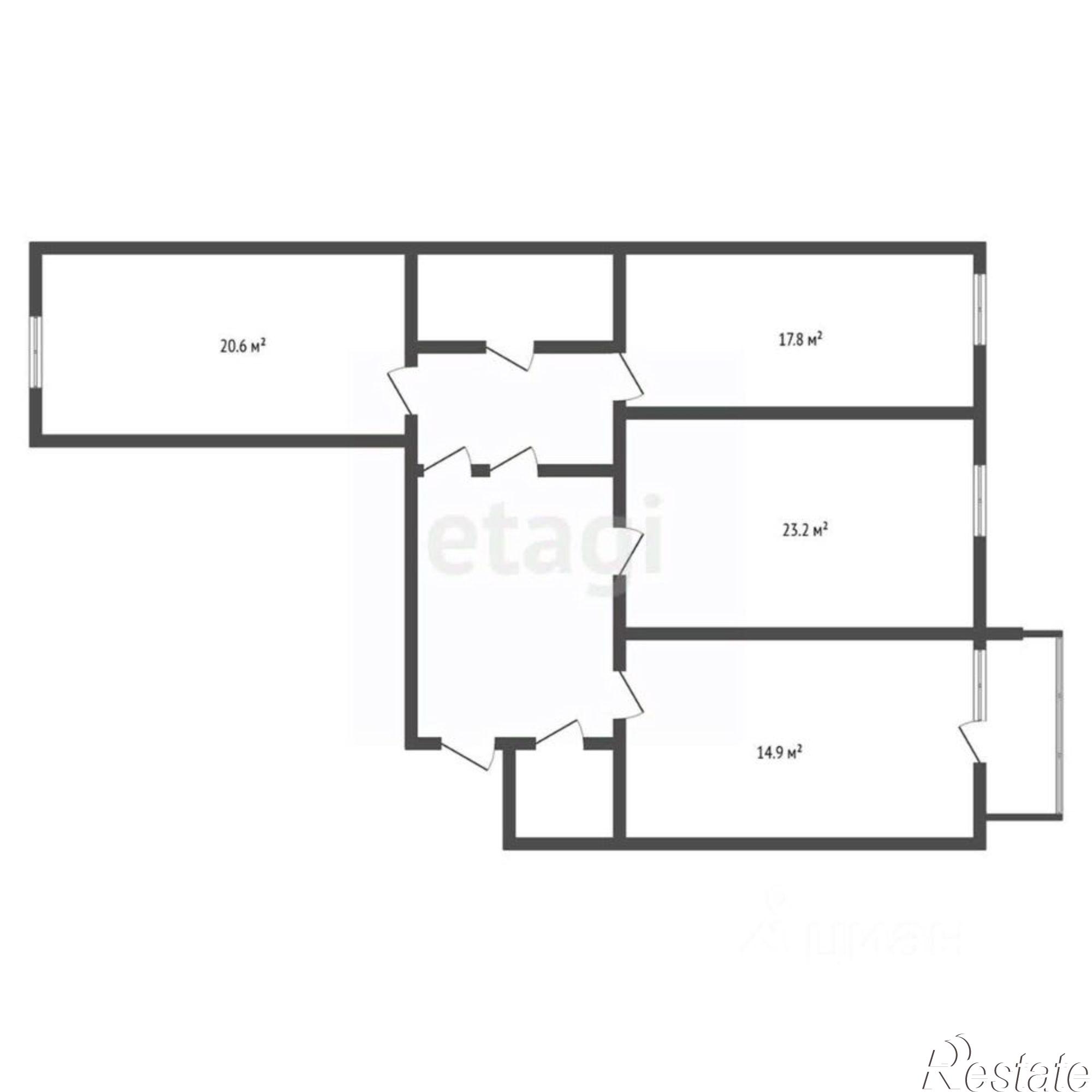 Купить квартиру за 9 500 000 рублей на Беговая улица, 2/3