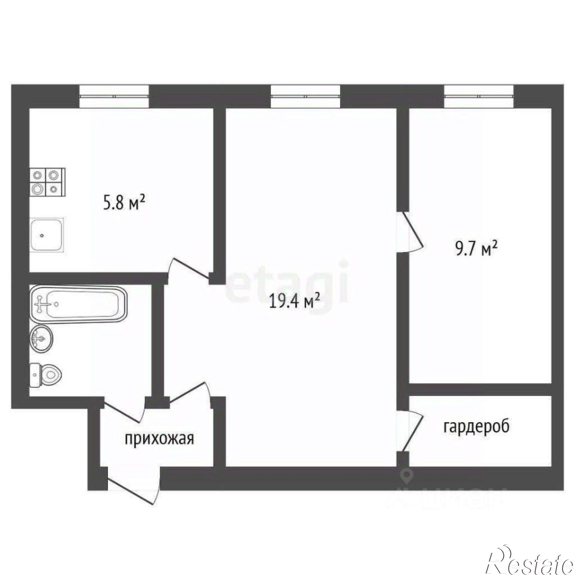Купить квартиру за 3 490 000 рублей на улица Богдана Хмельницкого, 56В