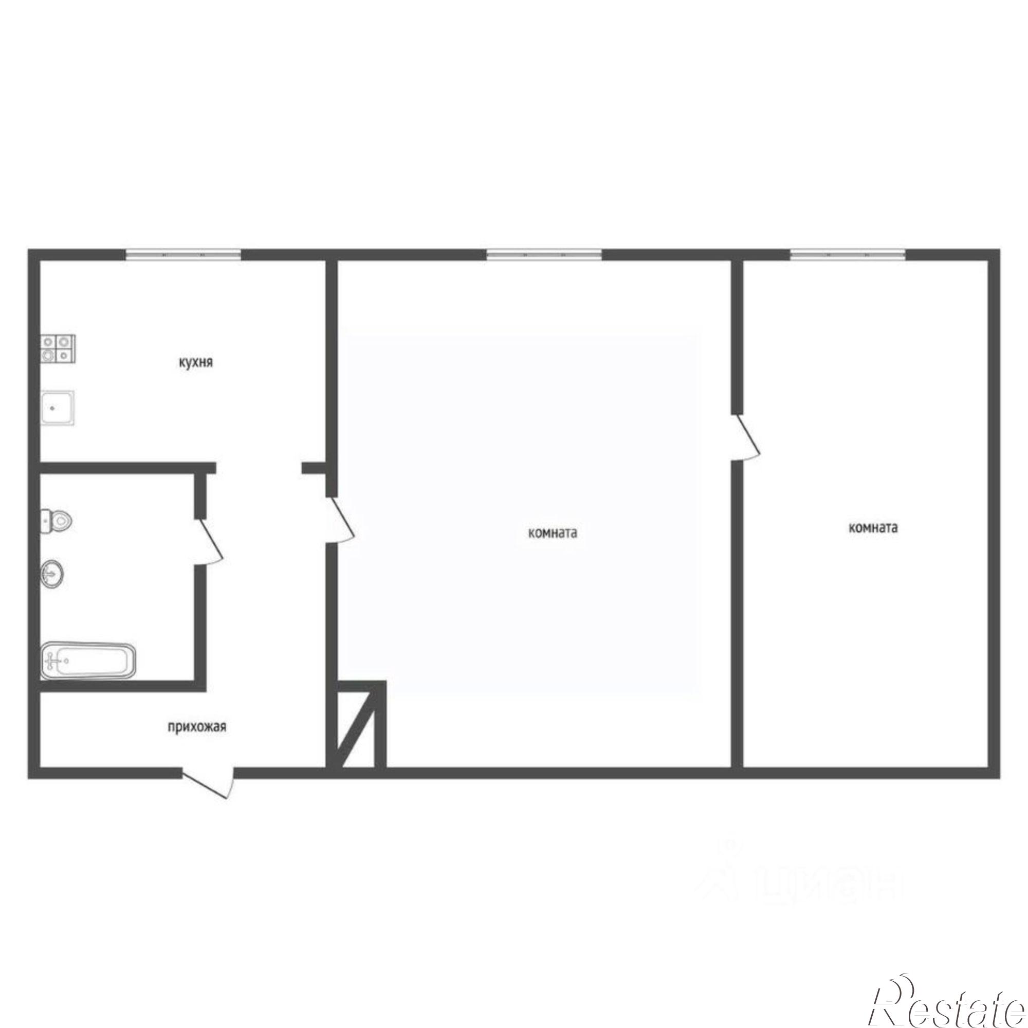 Купить квартиру за 2 440 000 рублей на Острогожская улица, 79