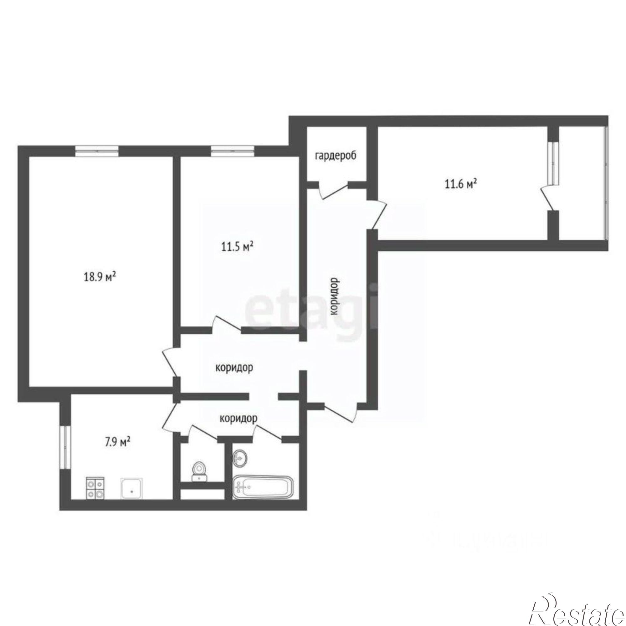 Купить квартиру за 5 400 000 рублей на улица 9 Января, 300/4