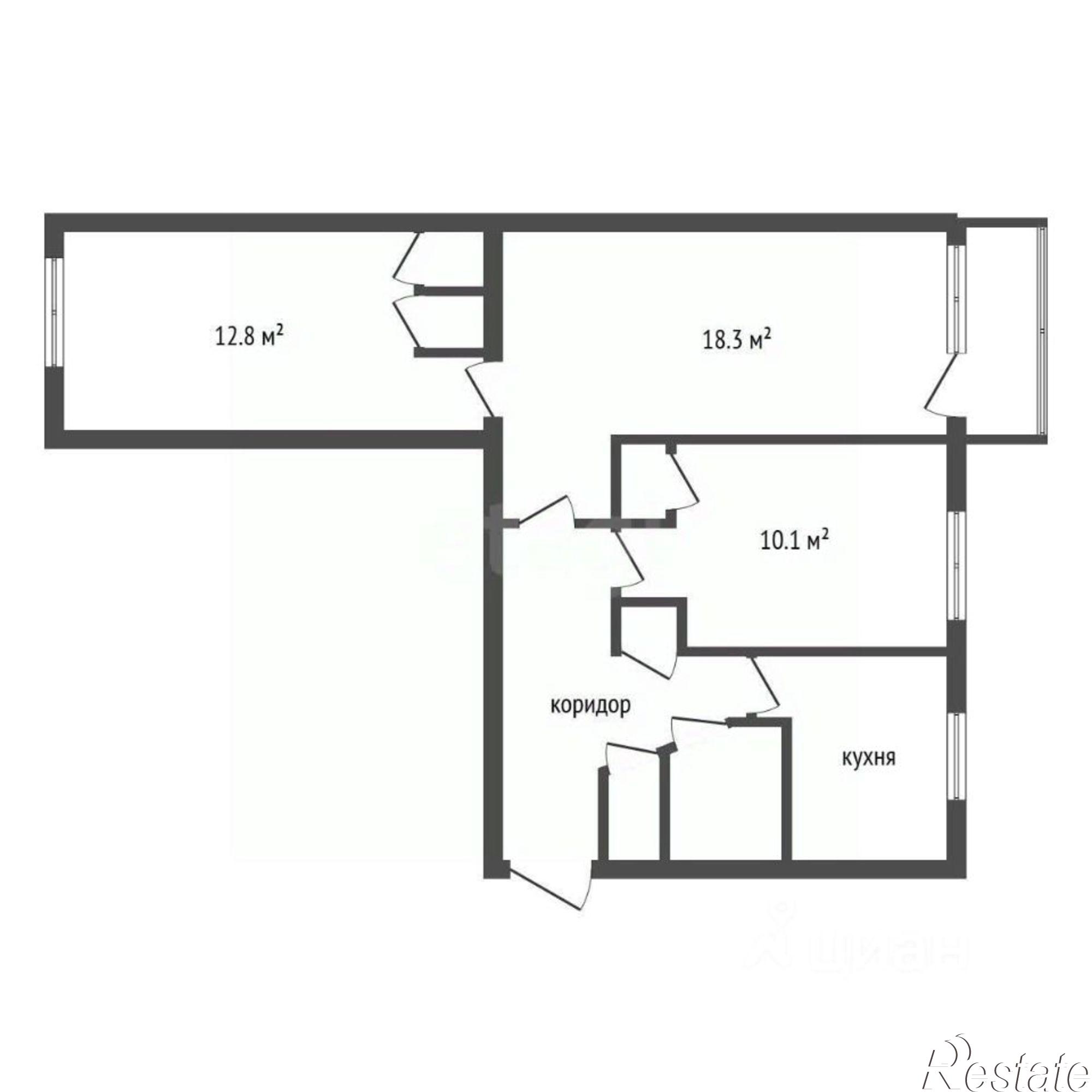 Купить квартиру за 4 800 000 рублей на Иркутская улица, 13