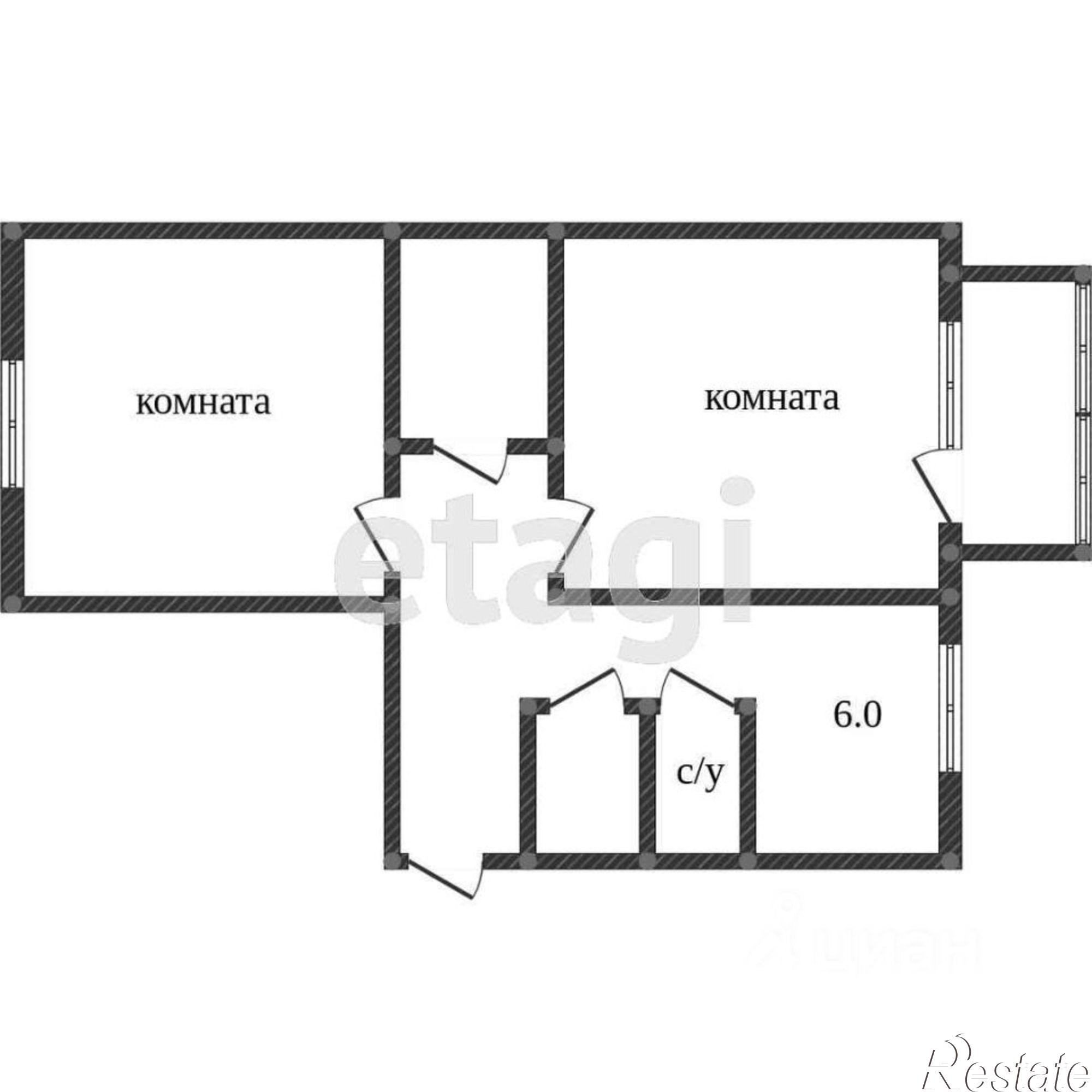 Купить квартиру за 2 800 000 рублей на Тепличная улица, 24