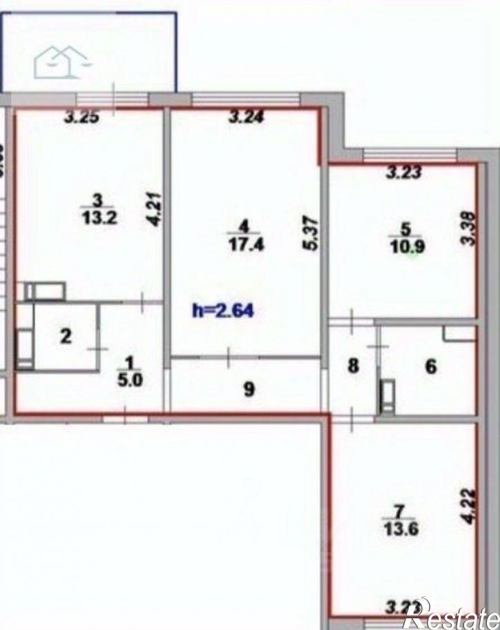 3-комн квартира Крымская улица, 3/1,  д. 3/1