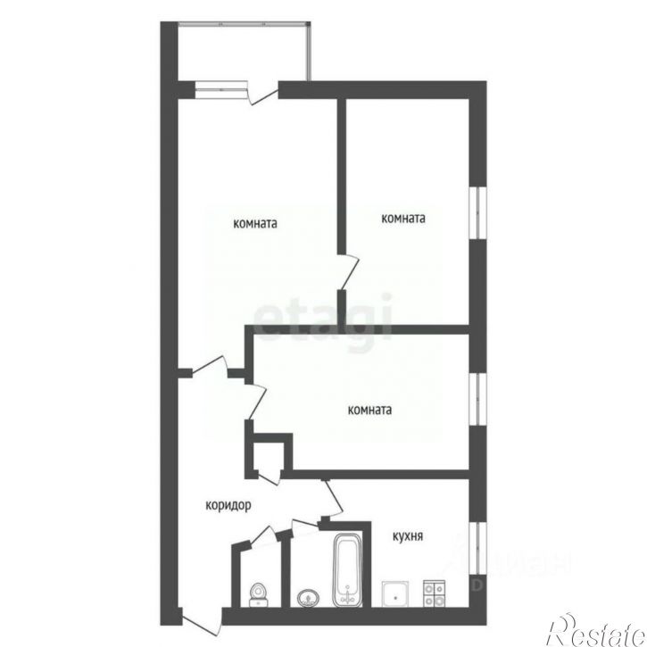 3-комн квартира Беговая улица, 8/2,  д. 8/2