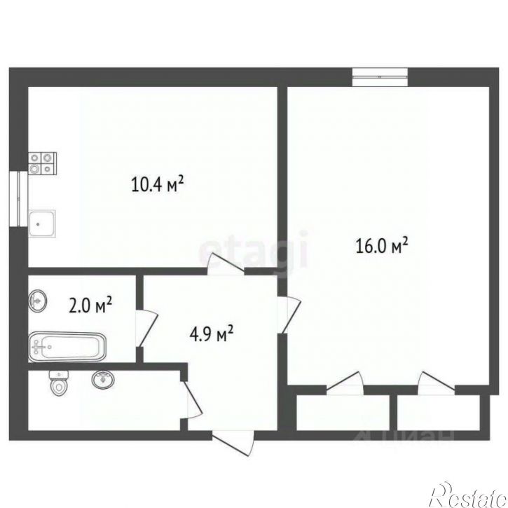 1-комн квартира улица Кулибина, 13А,  д. 13А