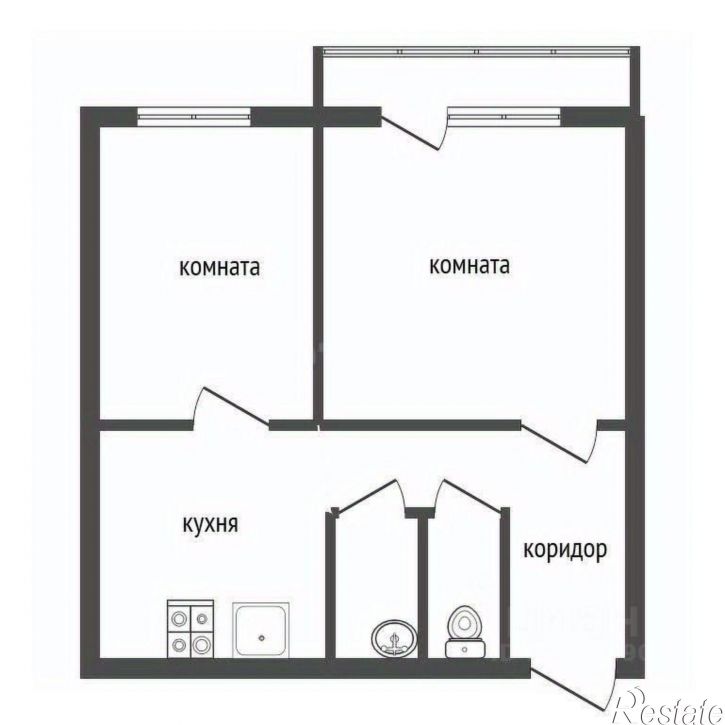 2-комн квартира городской округ Воронеж