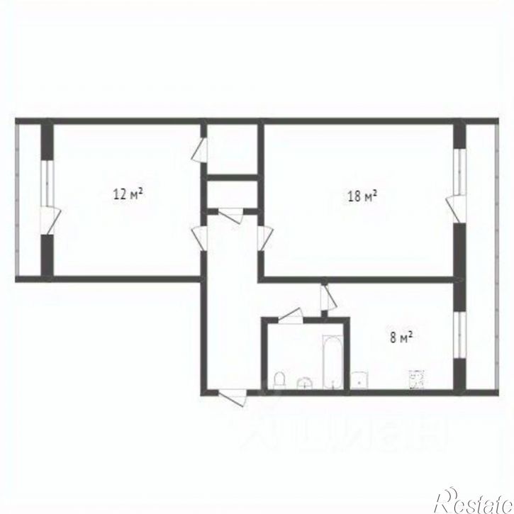 2-комн квартира Мало-Смоленская улица, 8,  д. 8