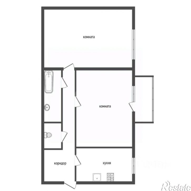 2-комн квартира городской округ Воронеж