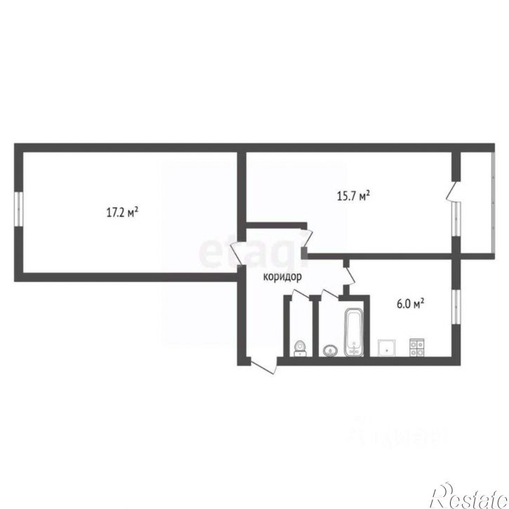 2-комн квартира Беговая улица, 10/2,  д. 10/2