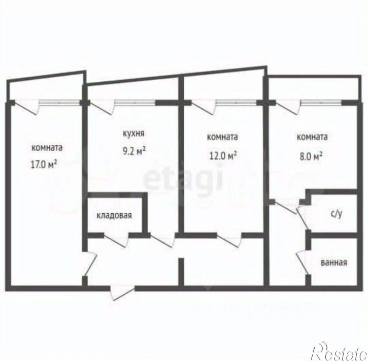 3-комн квартира Ленинский проспект, 3/2,  д. 3/2