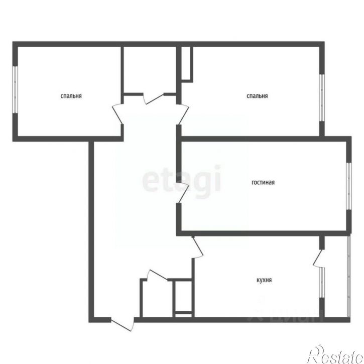 3-комн квартира улица Перевёрткина, 1/2,  д. 1/2