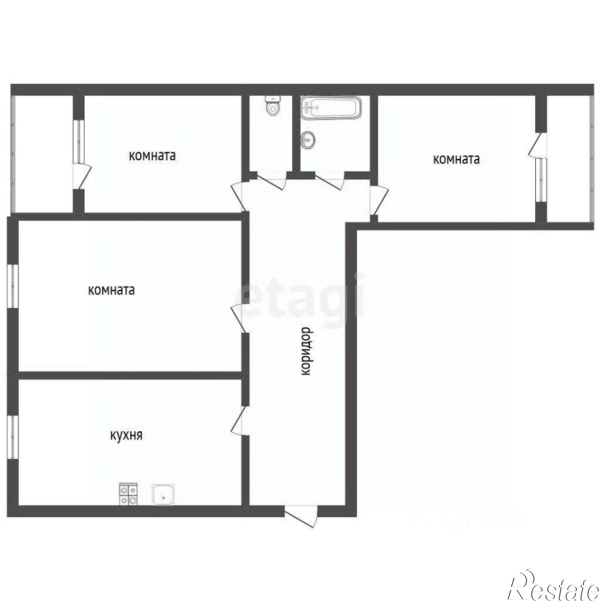 Купить квартиру за 6 350 000 рублей на улица Чапаева, 126