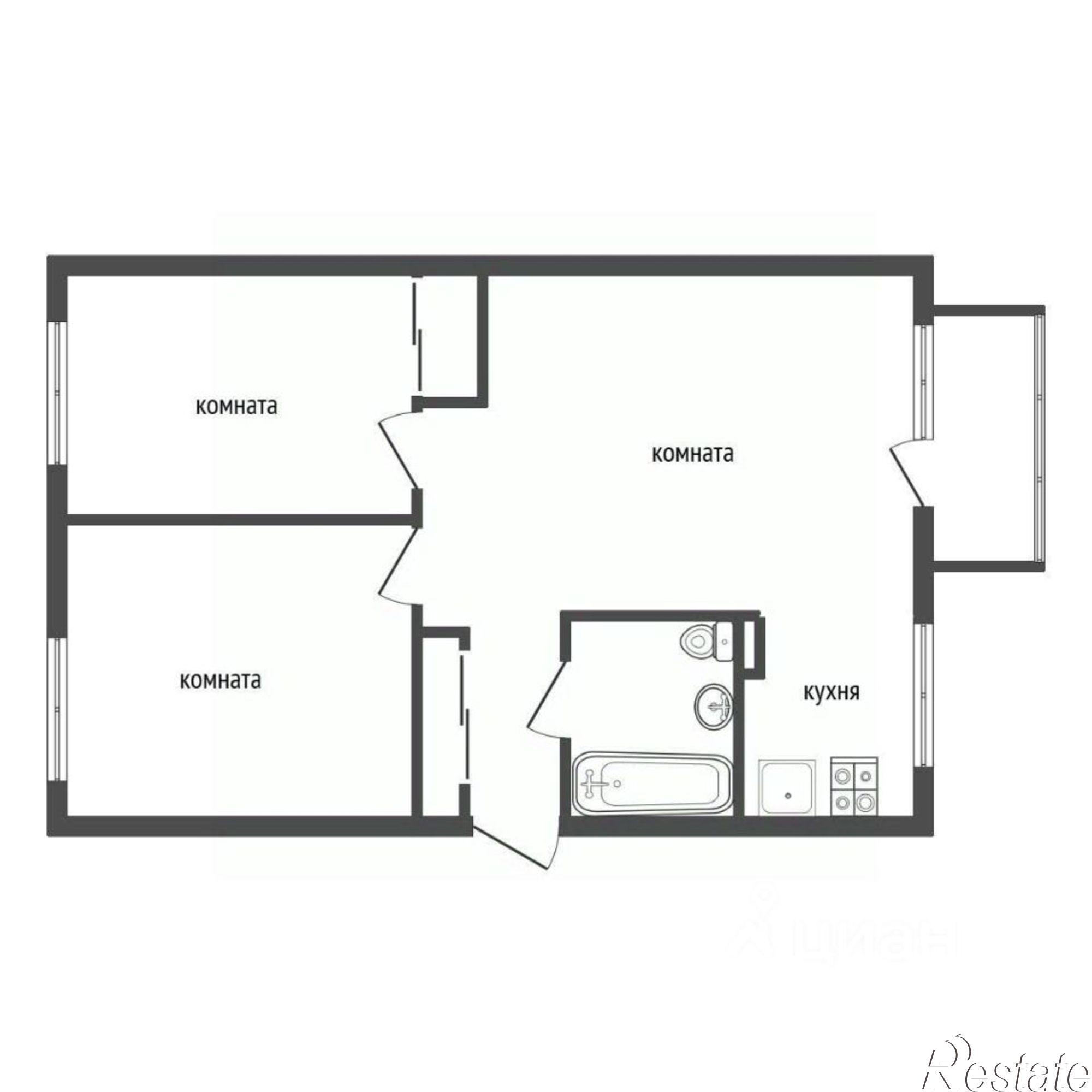 Купить квартиру за 6 100 000 рублей на Ленинский проспект, 185