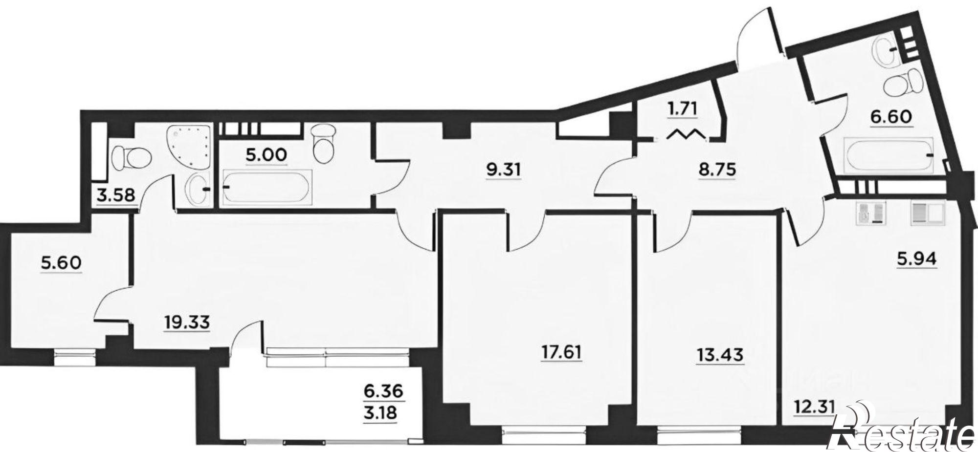 Купить квартиру за 20 950 000 рублей на улица Ворошилова, 1/6