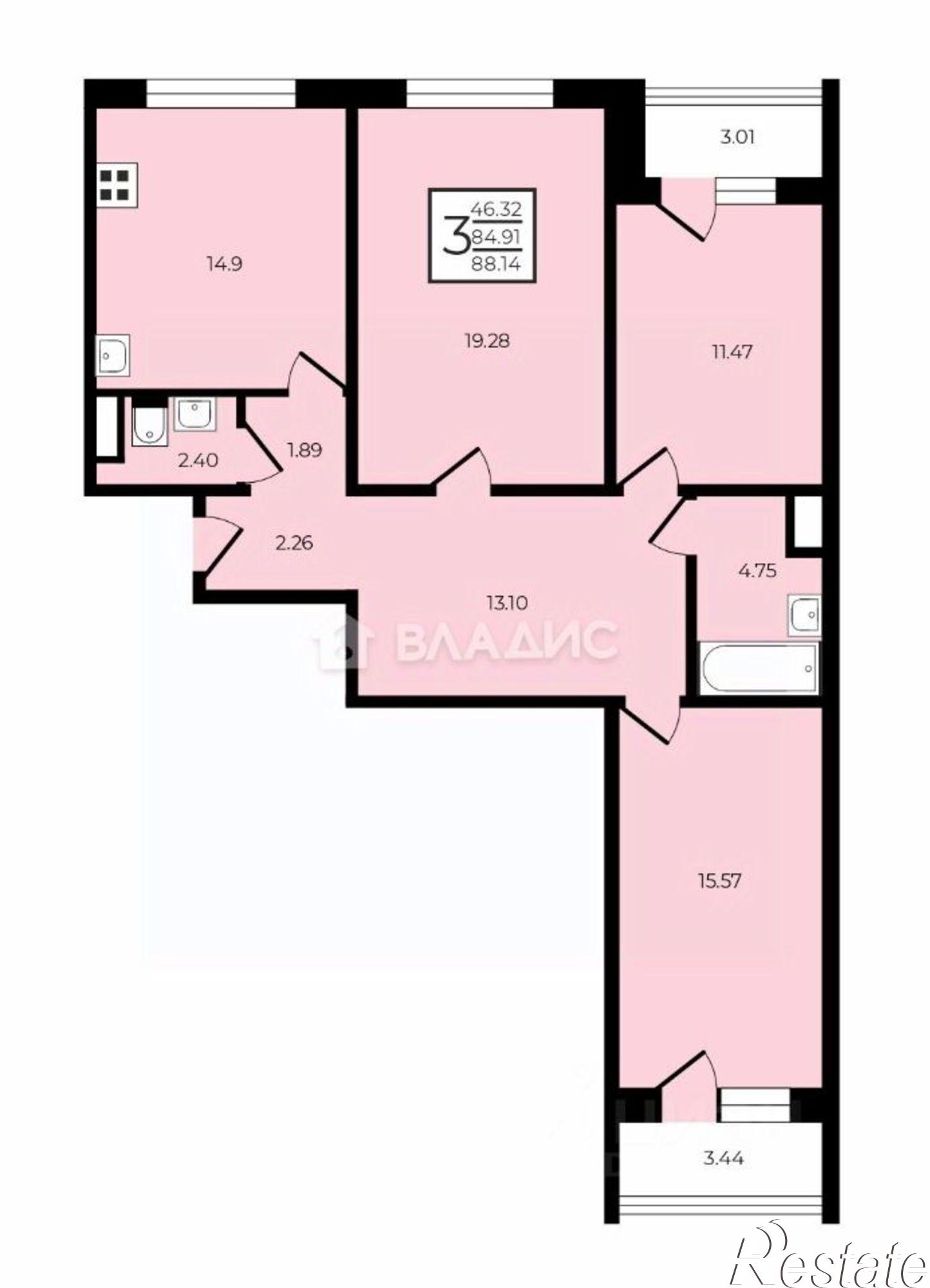 Купить квартиру за 12 499 000 рублей на улица Революции 1905 года, 80Г