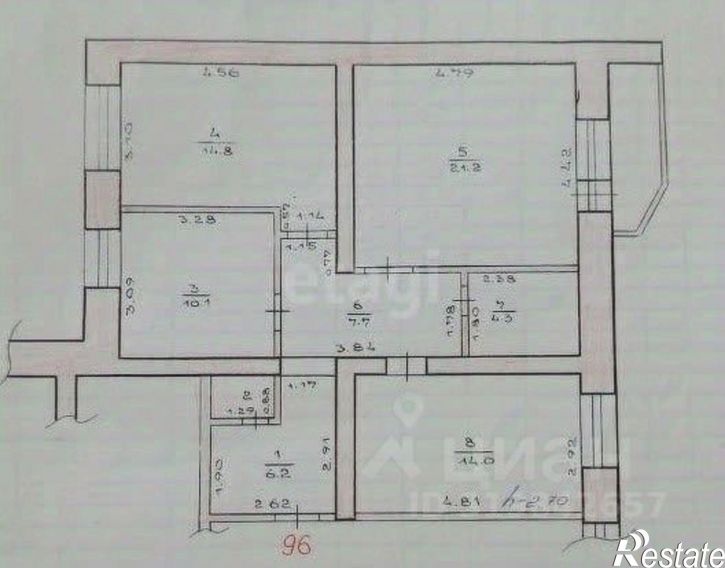 3-комн квартира улица 20-летия Октября, 22,  д. 22