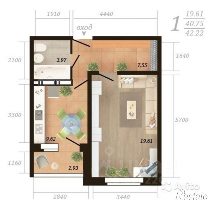 1-комн квартира улица 45-й Стрелковой Дивизии, 226А,  д. 226А