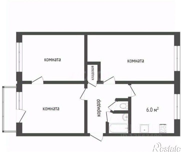 3-комн квартира городской округ Воронеж