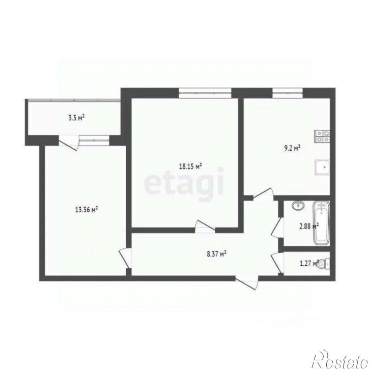 2-комн квартира улица Писателя Маршака, 4,  д. 4