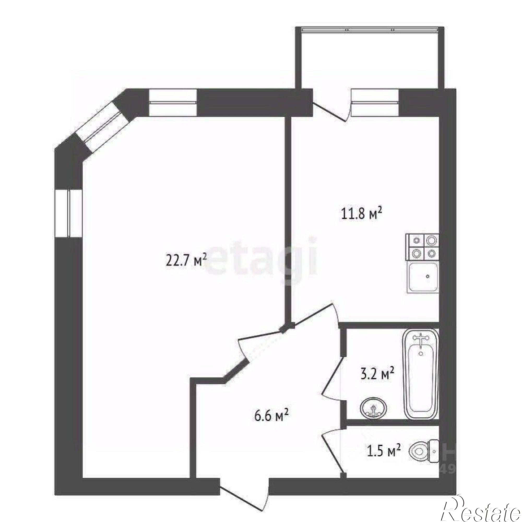 Купить квартиру за 5 850 000 рублей на улица 20-летия Октября, 66