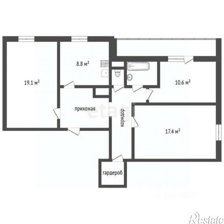 3-комн квартира улица Хользунова, 96,  д. 96