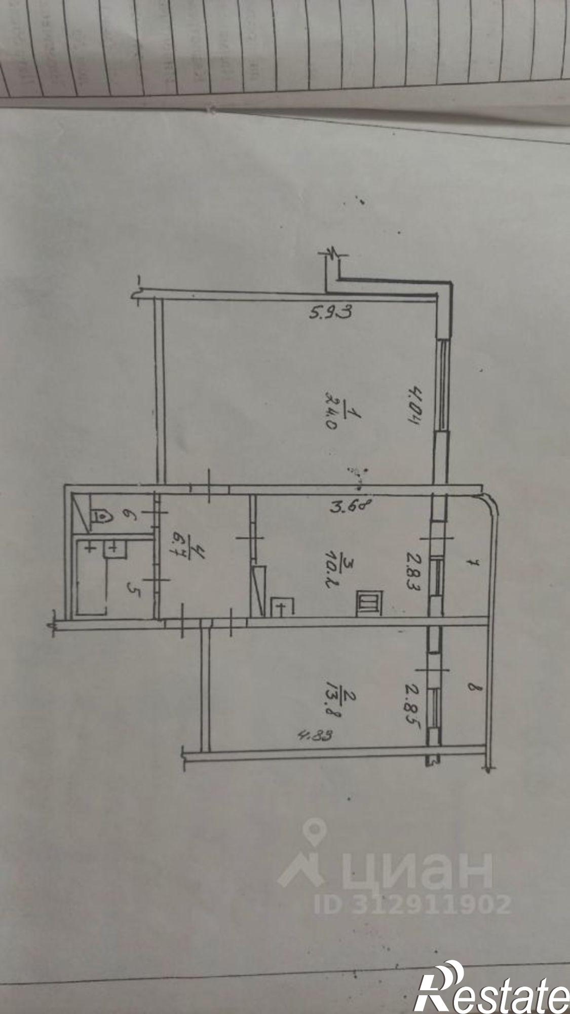 Купить квартиру за 7 490 000 рублей на улица Ворошилова, 48