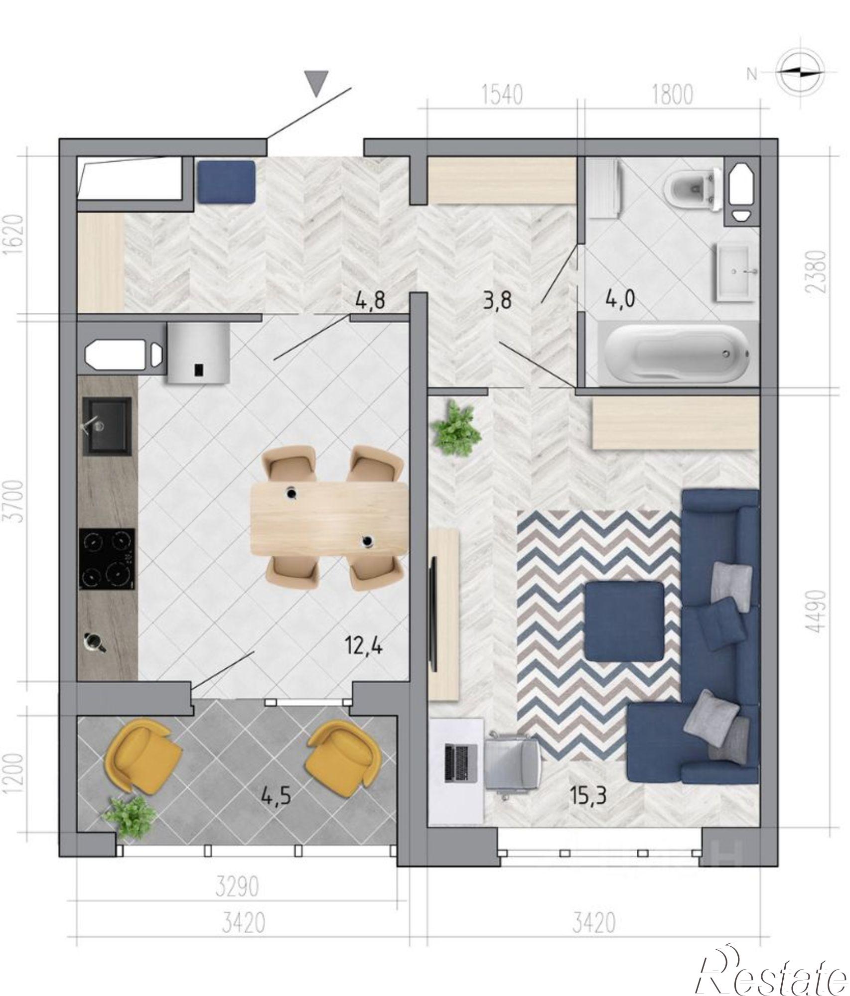 Купить квартиру за 4 083 210 рублей на улица Фёдора Тютчева, 105