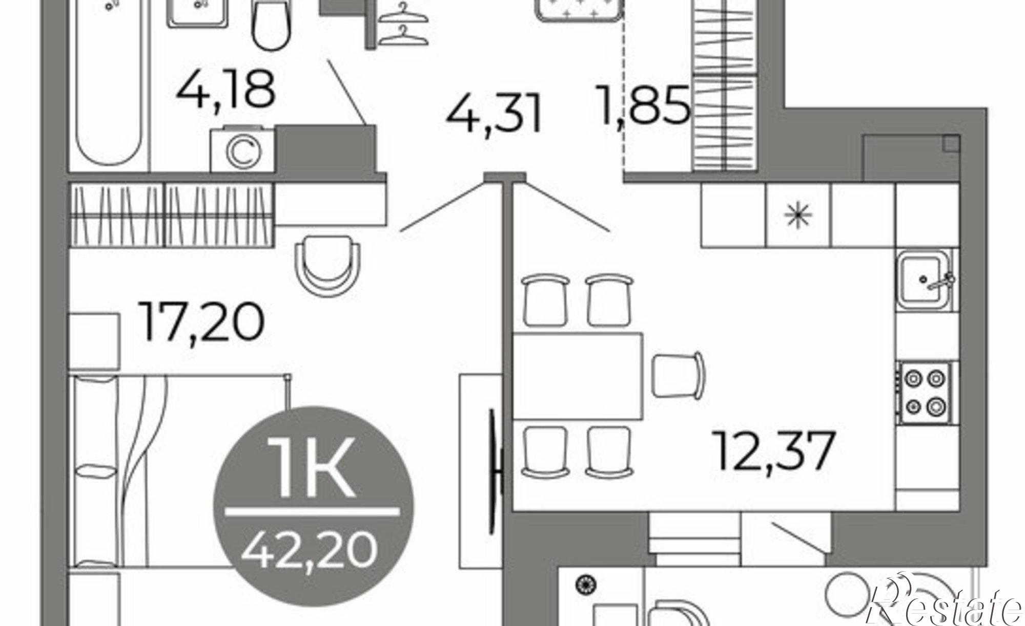 Купить квартиру за 6 645 200 рублей на ул Кривошеина, 13/14