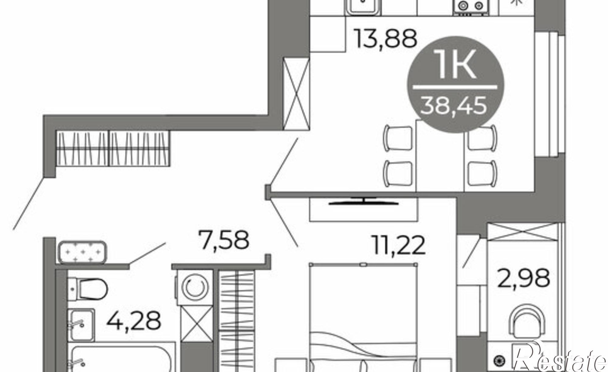 Купить квартиру за 6 052 650 рублей на ул Кривошеина, 13/14