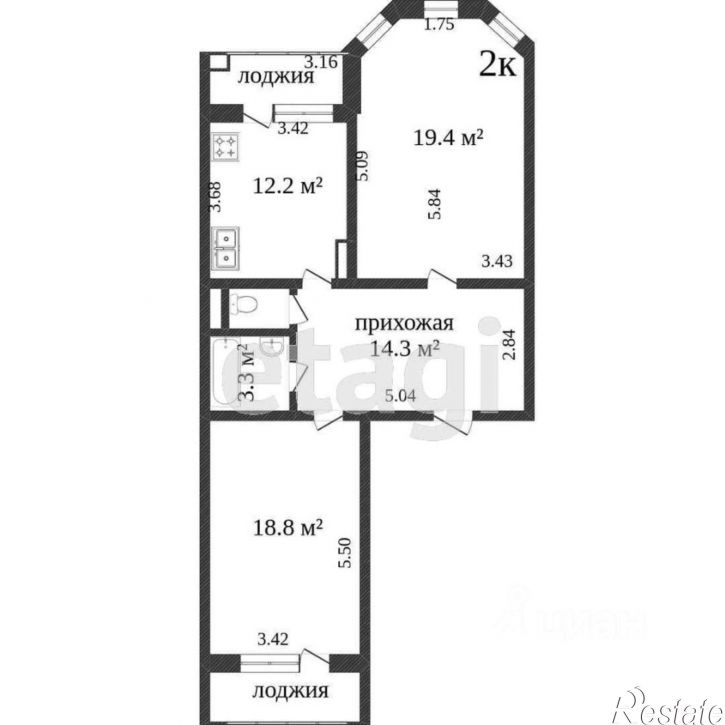 2-комн квартира улица 121-й Стрелковой Дивизии, 11Б,  д. 11Б