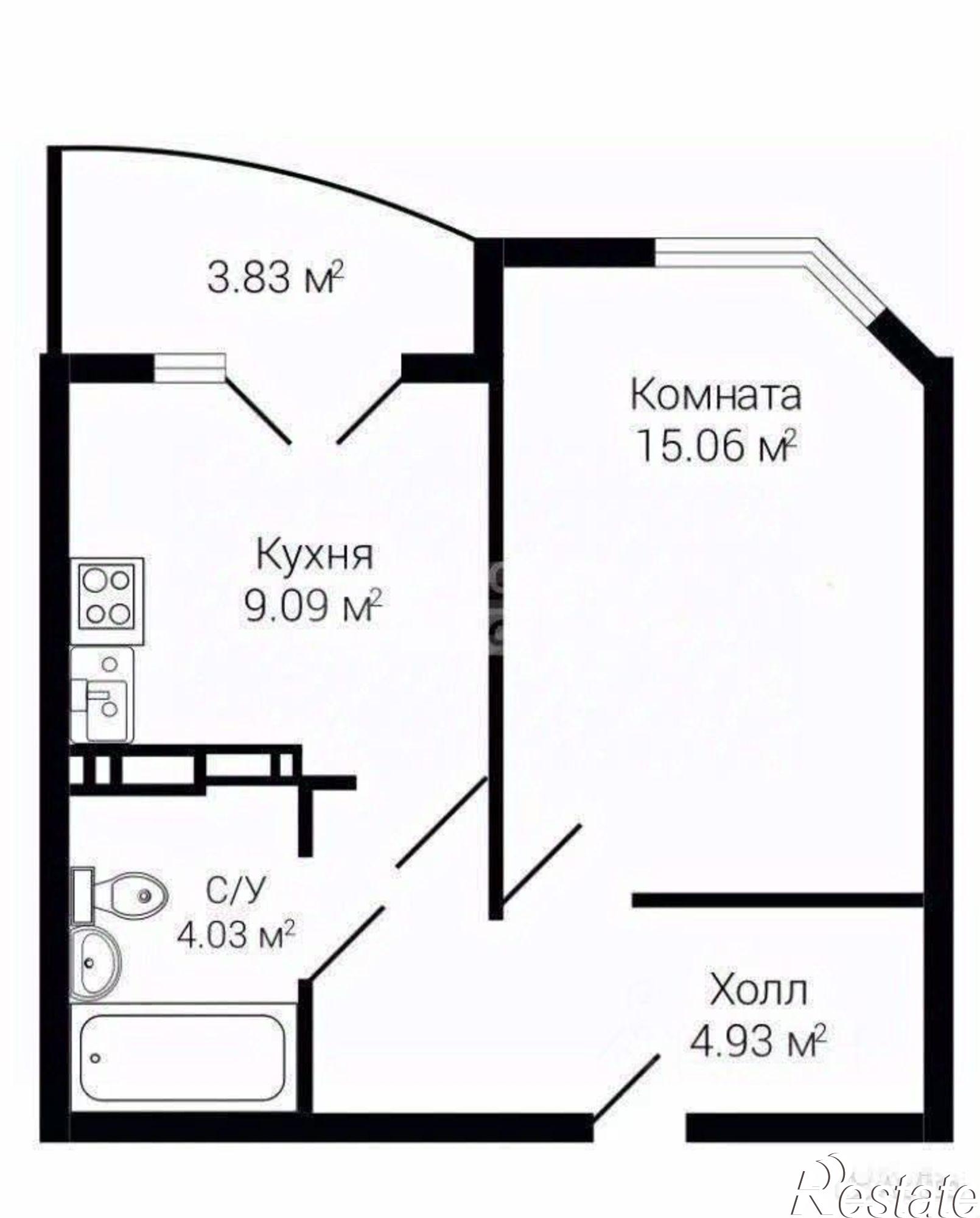 Купить квартиру за 3 900 000 рублей на Острогожская улица, 170/10