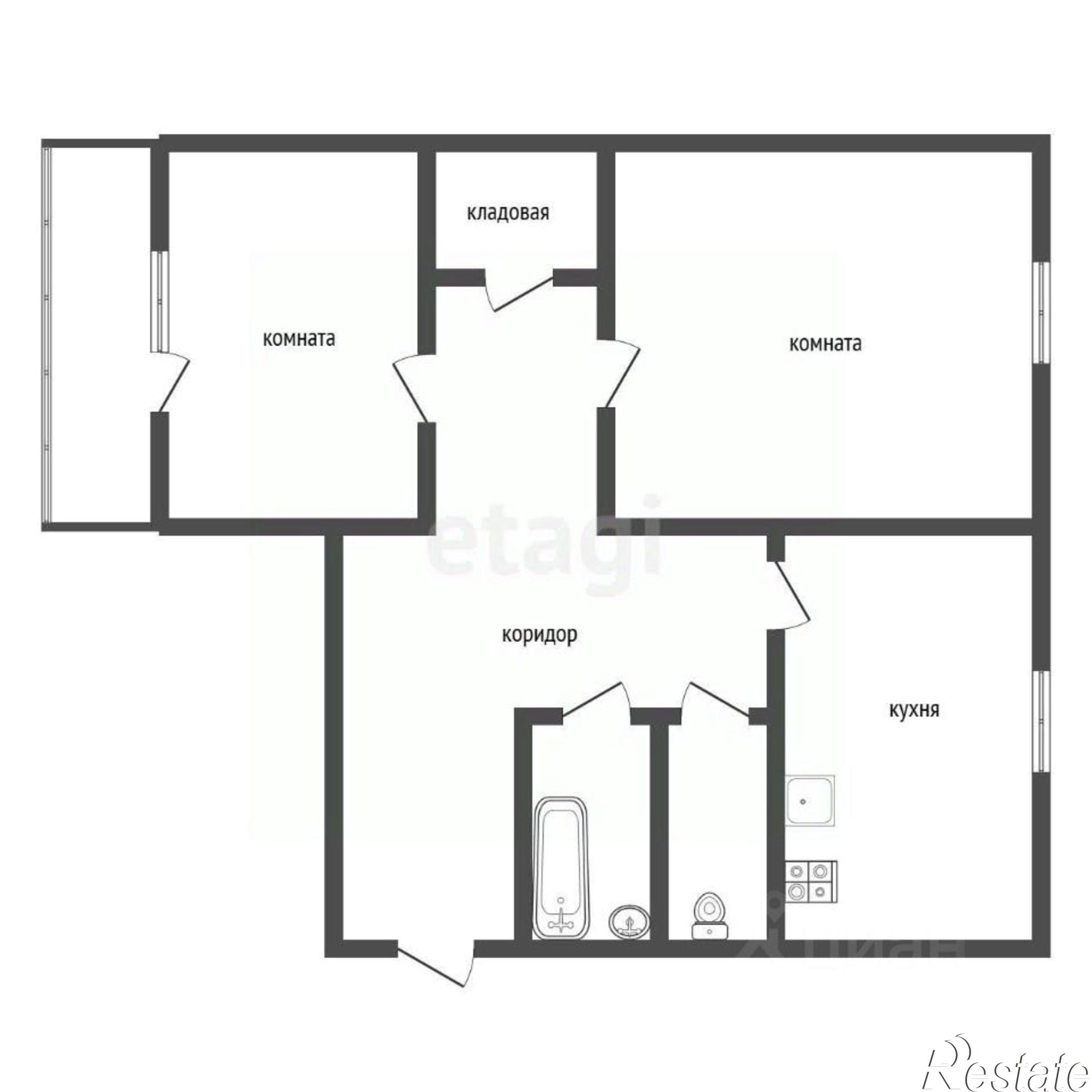 Купить квартиру за 4 100 000 рублей на ул Междуреченская, 1И