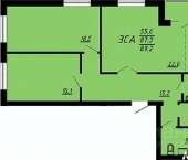3-комн, 89 кв м, этаж 2/21 улица Загоровского, 9/1