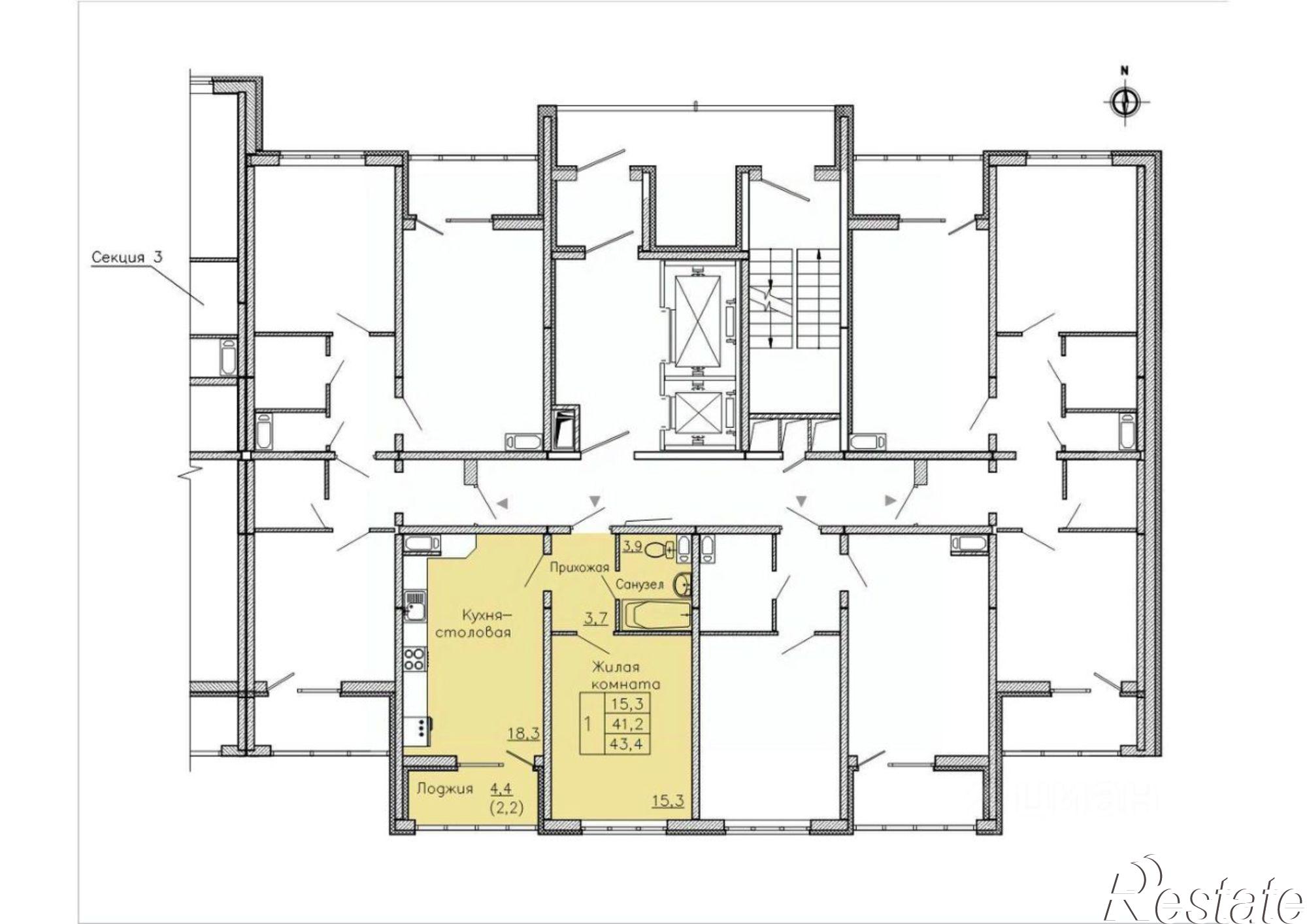 Купить квартиру за 4 586 230 рублей на ул Федора Тютчева, 105