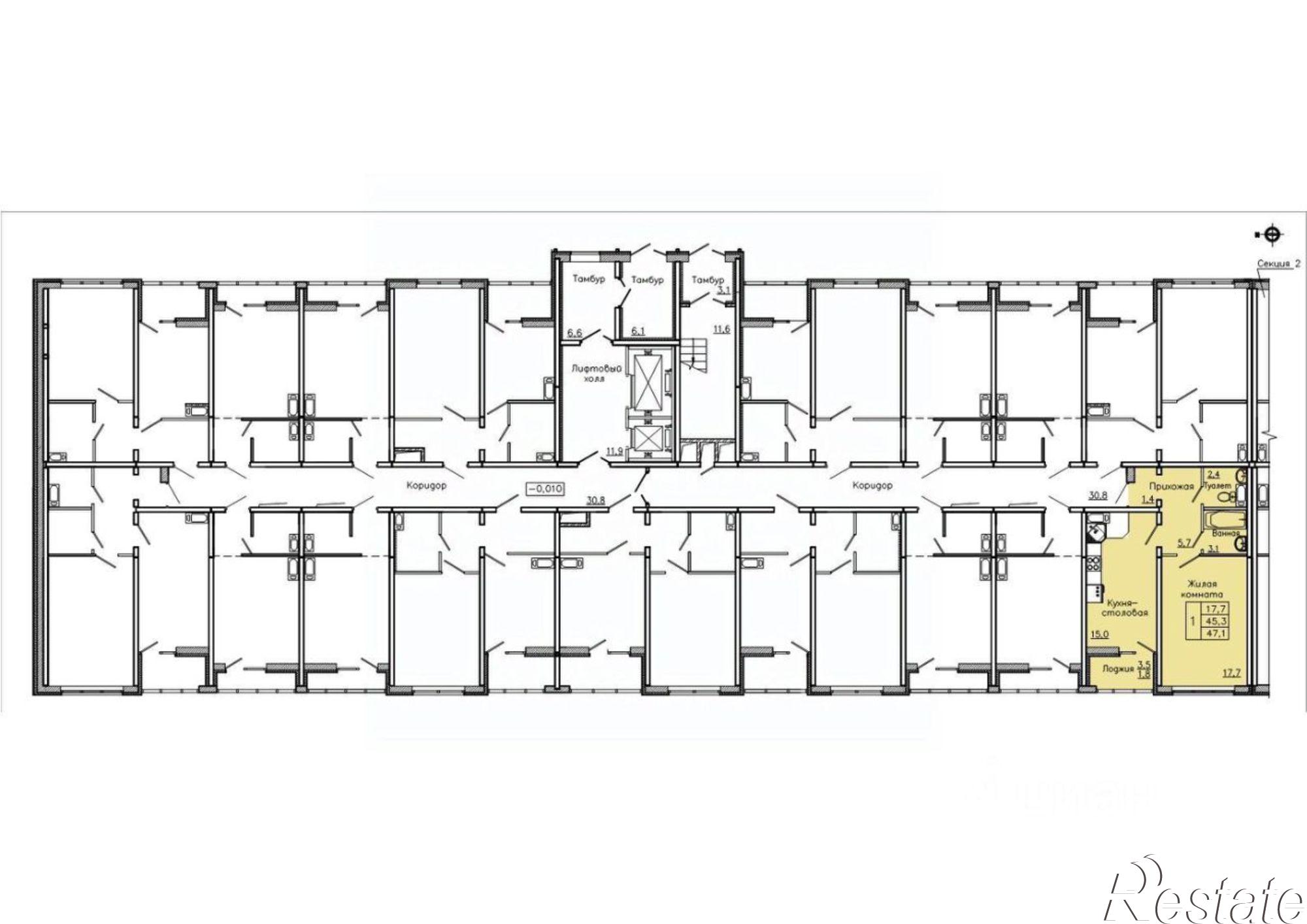 Купить квартиру за 4 609 340 рублей на ул Федора Тютчева, 95л