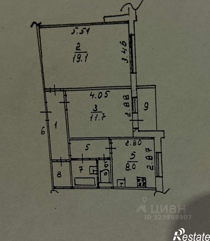 2-комн квартира улица 45-й Стрелковой Дивизии, 62А,  д. 62А