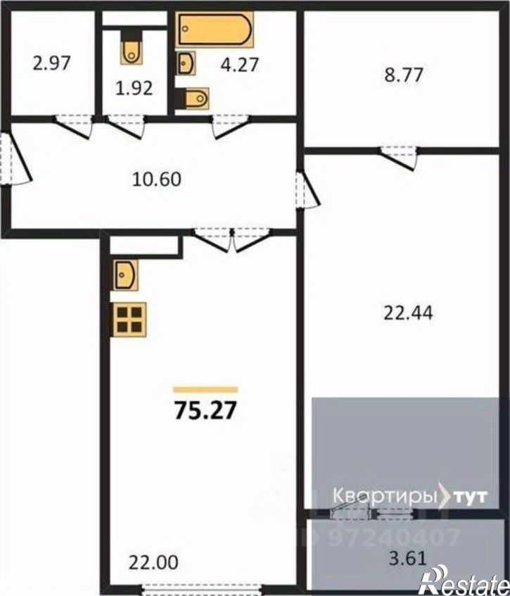 1-комн квартира в новом доме Московский пр-кт, 134Т,  д. 134Т