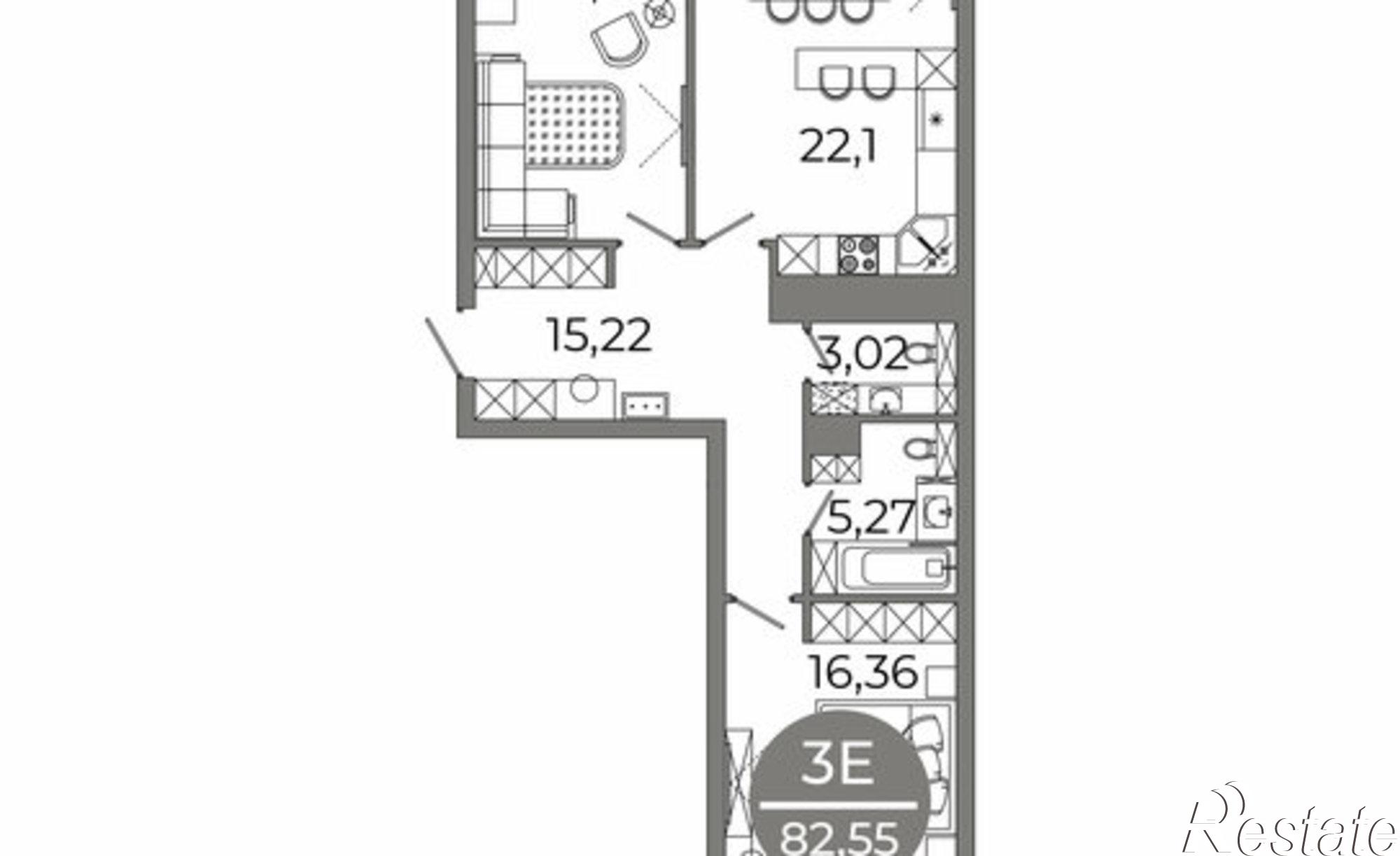Купить квартиру за 20 223 300 рублей на ул Революции 1905 года, 14