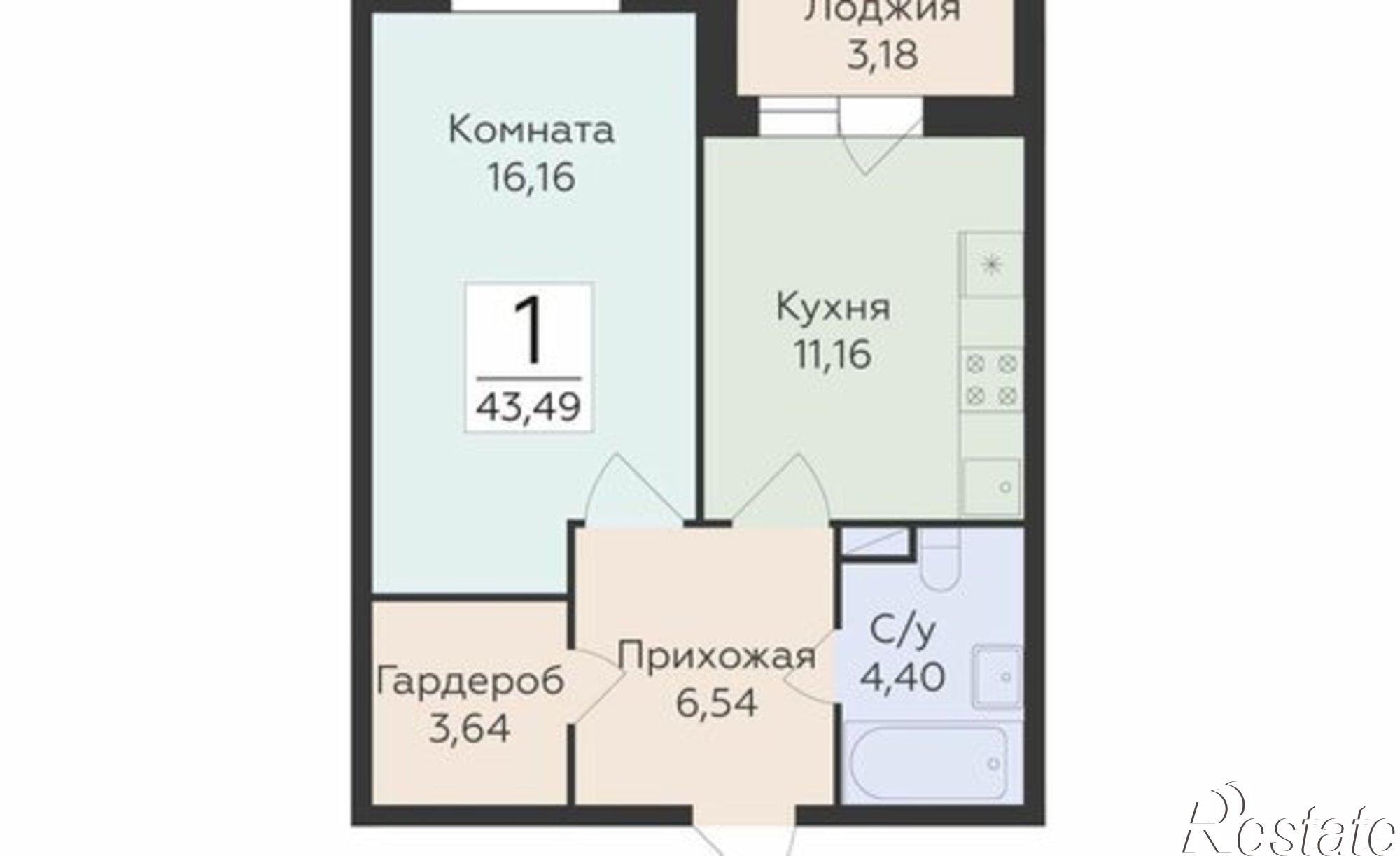 Купить квартиру за 6 036 410 рублей на ул Матросова, 64к