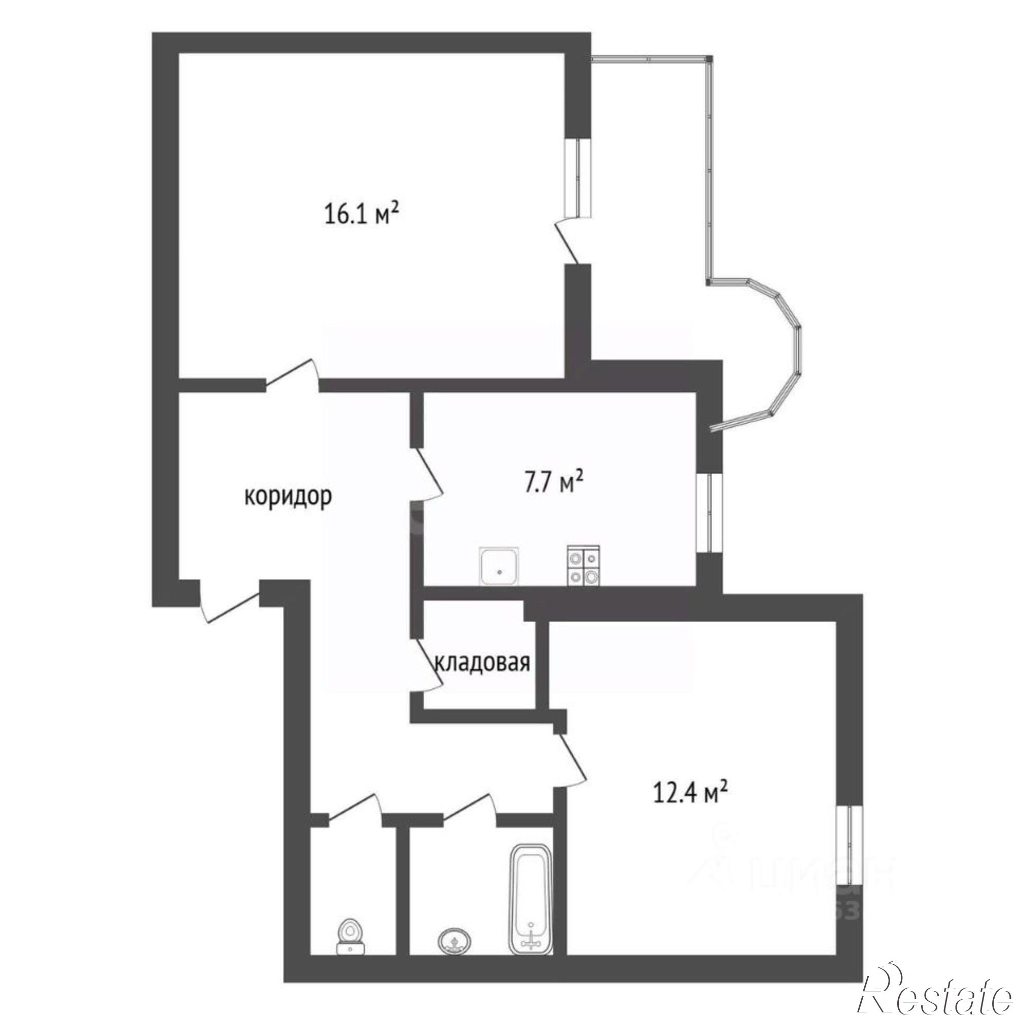 Купить квартиру за 3 700 000 рублей на ул Баррикадная, 7а